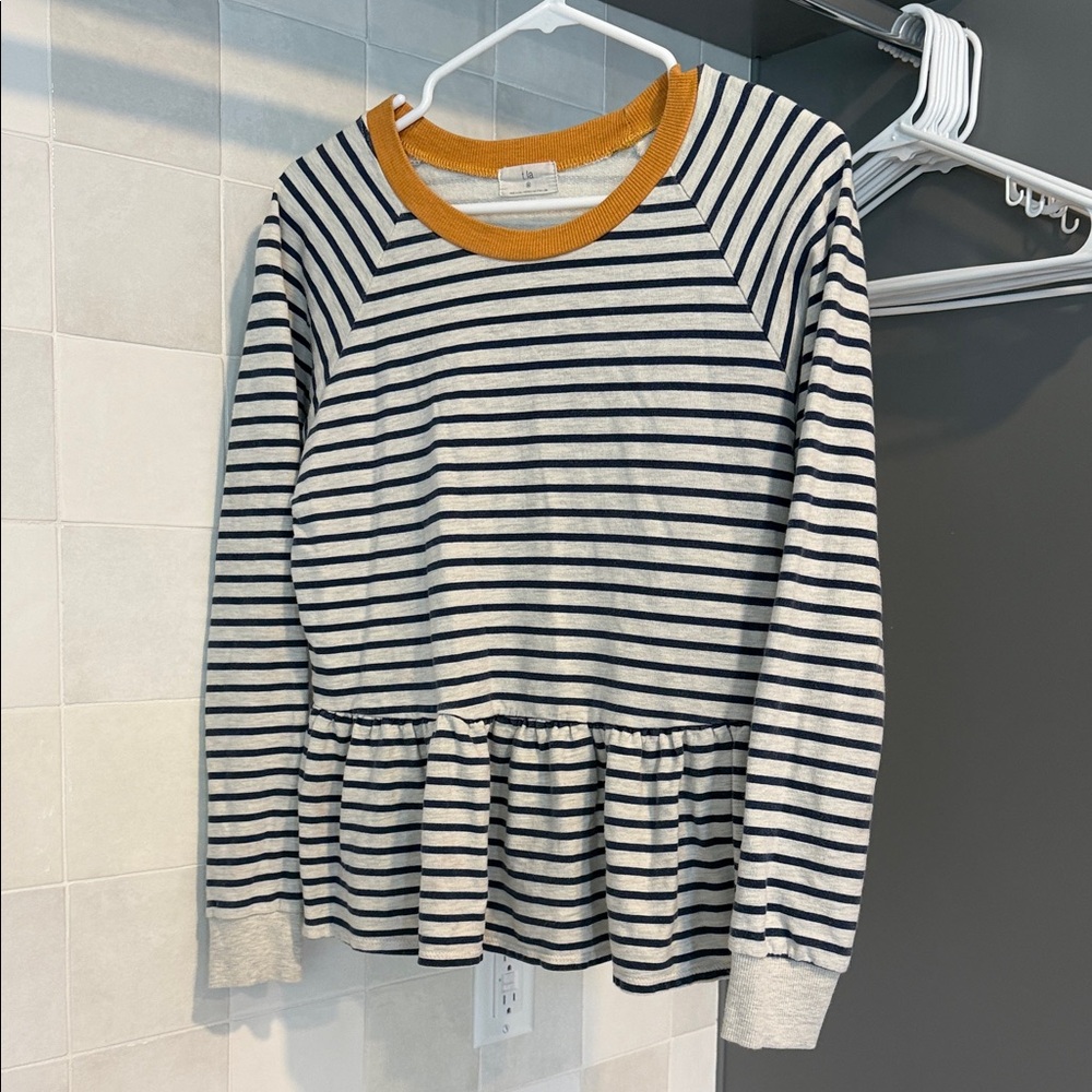 Striped Navy and White Women’s Top